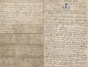 Letter from India written by 390 Sergeant J.T. Gar