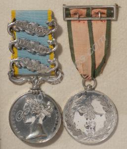 Group of two medals; Crimea Medal with clasps for