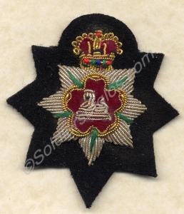 Officer's cloth embroidered Front Badge. Royal Reg