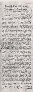 Photocopy of a newspaper cutting from 1918 concern