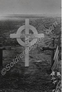 Grave of Lieutenant R.J. Fitzgerald. 12th Battalio
