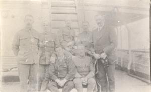 Seven Gloucestershire Regiment soldiers on board s