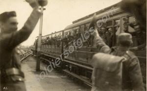 Troops leaving on board train, Friday June 16th, 1