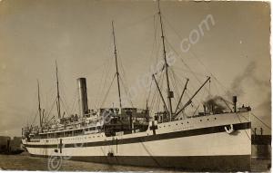 H.M. Hospital Ship Oxfordshire, c.1915. Reverse r