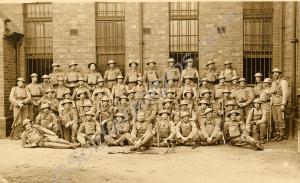 Gloucestershire Regiment soldiers in battle-gear,