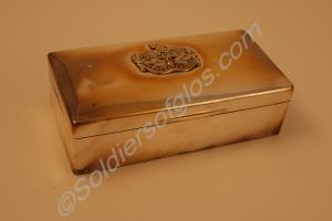 Silver cigarette box decorated with Gloucestershir