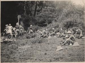 Taking a break. 1st Battalion, The Gloucestershire