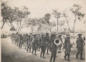 Marching to Bangalore. 1st Battalion, The Gloucest