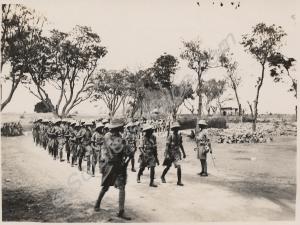 Showing the flag at Mysore. 1st Battalion, The Glo