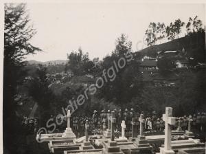Funeral at a cemetery, Wellington. 1st Battalion,
