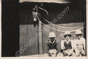 Three soldiers. 1st Battalion, The Gloucestershire