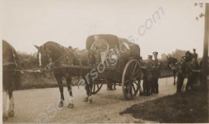 Horse-drawn cart with soldiers. Reverse 'Aug. 12th