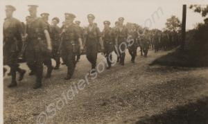 Troops marching. Reverse 'Aug. 12th 1932 Glouceste
