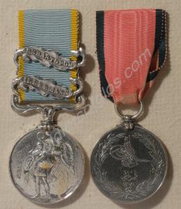 Group of two medals; Crimea Medal with clasps for