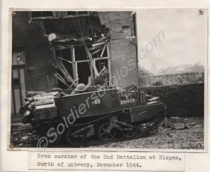 'Bren carrier of the 2nd Battalion at Nispen, Nort