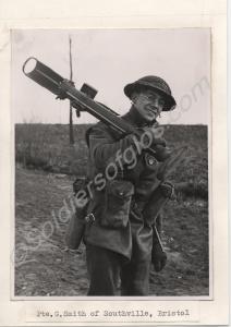 'Private G. Smith of Southville, Bristol'.  With P