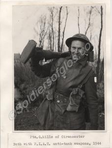 'Private G. Mills of Cirencester'. With P.I.A.T.