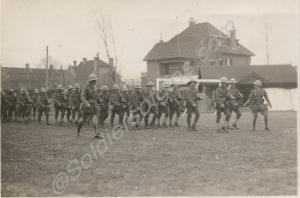 'My Company marching into the Waterworks Camp on t