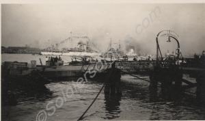 'HMS Hawkins British flagship. 'Dressed' '.  2nd B