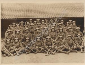 'No.7 Platoon 'B' Coy 12th Gloucesters B.E.F.'. 12