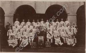 Band in whites. 2nd Battalion, The Gloucestershire