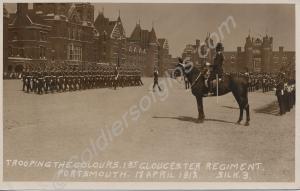 'TROOPING THE COLOURS 1ST GLOUCESTER REGIMENT. POR