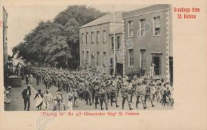 '"Playing in" the 4th Gloucester Regt. St. Helena'