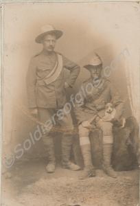 Two British mounted infantrymen. South Africa, 189