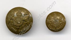Two British Army plastic general service buttons.