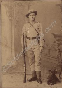 Soldier in soft hat. Central India. c. 1897.