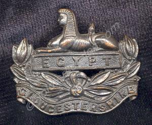 Officer's front badge.  Gloucestershire Regiment.