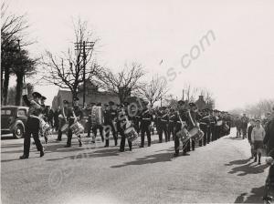 Corps of drums and Band heading the Back Badge Par