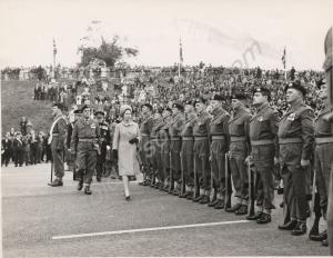 The opening of the Severn Bridge. Queen Elizabeth
