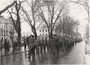 March past at the War Memorial, Promenade, Chelten