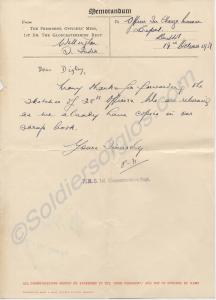 Letter dated 1937 concerning caricatures by Marcel