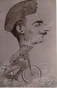 Unidentified Officer riding bicycle. 2nd Rifle Vol