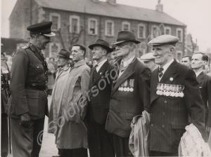 Inspection of Gloucestershire Regiment veterans. H
