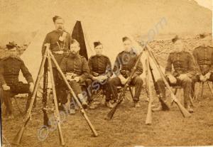 Soldiers of Forest of Dean Rifles. c.1880-1890. Sy