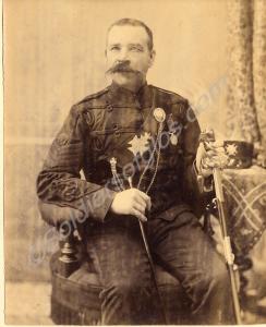 Colour-Sergeant E. Thomas of Stroud. Enlisted in 6