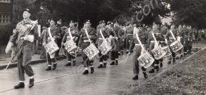 Corps of Drums led by Drum Major Smith. 5th (Terri