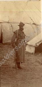 Sentry in greatcoat.  3rd Volunteer Battalion, Glo