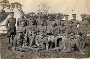 Officers in camp.  6th (Territorial) Battalion, Gl