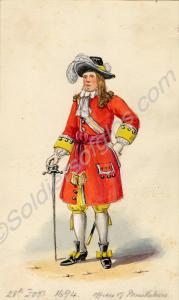 Officer of Musketeers. Gibson's Regiment of Foot.