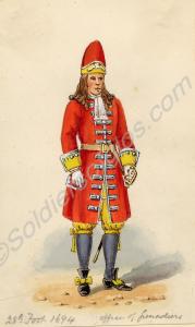 Officer of Grenadiers. Gibson's Regiment of Foot.