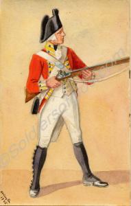 Soldier of the 28th Regiment of Foot. 1777.   (Wat
