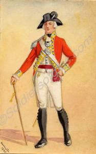 Officer of the 28th Regiment of Foot. 1777.   (Wat