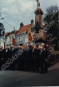 Gloucestershire Regiment Veterans by War Memorial.