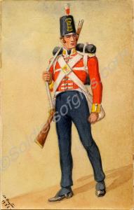 Soldier of the 28th Regiment of Foot. 1815  (Water