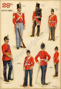 Officers and men, 28th North Gloucestershire Regim