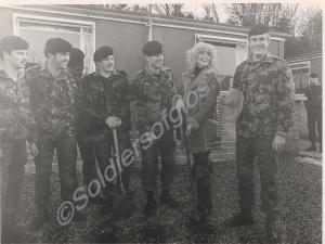 Beauty Queen "Miss Avon" with soldiers of 12 Plato